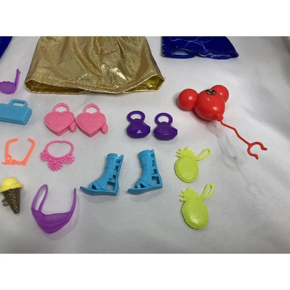 Vintage 1990’s Barbie Cothing & Accessories Purse Camera Mickey Balloon